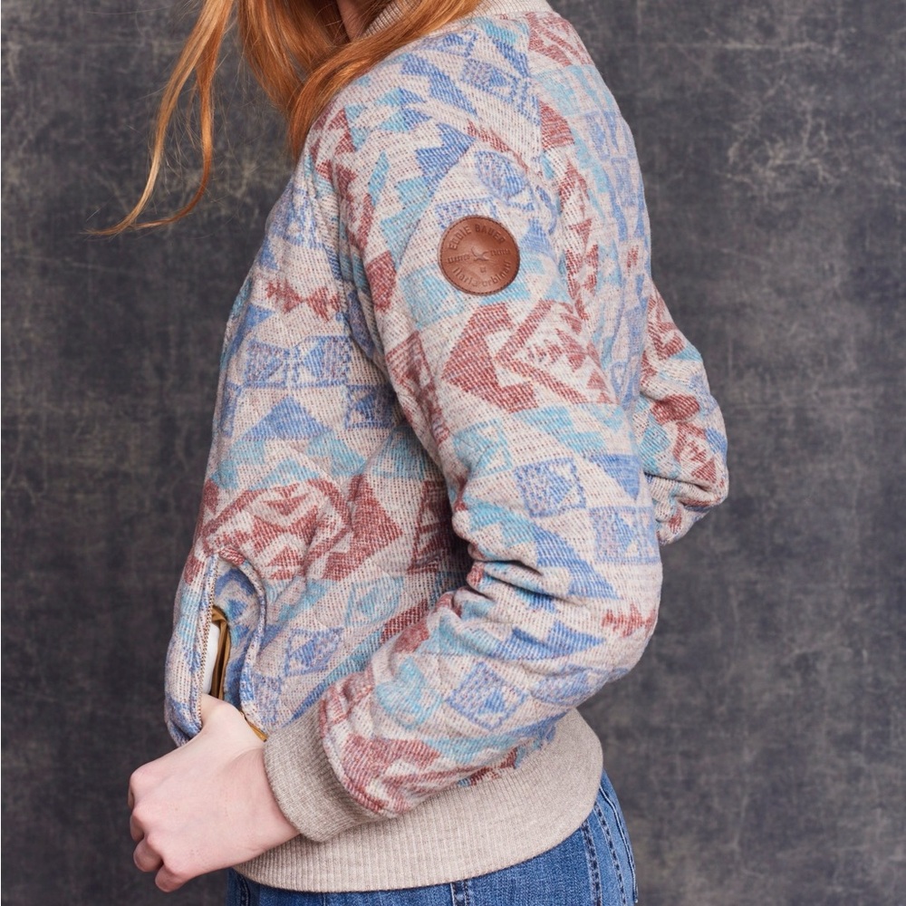 Eddie Bauer x Ilaria Urbinati Limited Womens Wool Aztec Bomber Jacket Size large